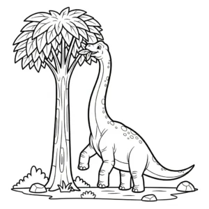 coloriage Brachiosaurus à imprimer pour enfant de 7 ans