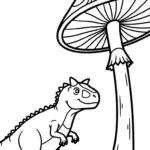 coloriage Carnotaurus pour enfant à imprimer