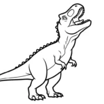 coloriage Carnotaurus et decoupage a imprimer gratuit