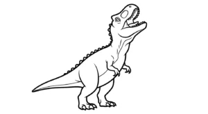 coloriage Carnotaurus et decoupage a imprimer gratuit