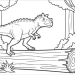 coloriage Carnotaurus de pour enfants