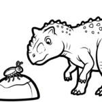 coloriage Carnotaurus à imprimer gratuitement pdf