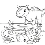 coloriage Carnotaurus gratuit en ligne