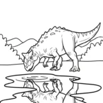 coloriage Carnotaurus pour enfants a imprimer gratuit