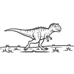 coloriage Carnotaurus pour enfant de 3 ans