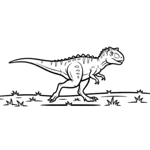 coloriage Carnotaurus pour enfant de 3 ans