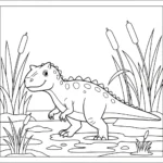coloriage Carnotaurus pour enfants à télécharger
