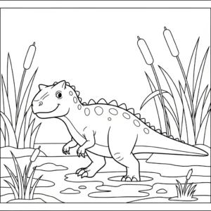 coloriage Carnotaurus pour enfants à télécharger