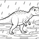 coloriage Carnotaurus pour enfant de 7 ans