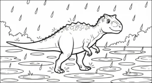 coloriage Carnotaurus pour enfant de 7 ans