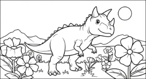 coloriage Carnotaurus et decoupage a imprimer gratuit