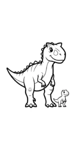 coloriage Carnotaurus et découpage à imprimer