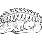 coloriage Carnotaurus pour enfant de 4 ans