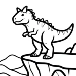 coloriage Carnotaurus pour enfant de 8 ans