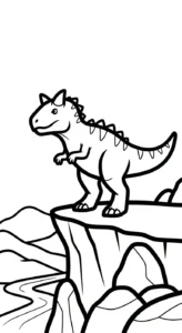 coloriage Carnotaurus pour enfant de 8 ans