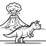 coloriage Carnotaurus pour enfants a imprimer