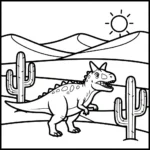 coloriage Carnotaurus pour enfant de à imprimer