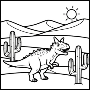 coloriage Carnotaurus pour enfant de à imprimer