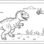 coloriage Carnotaurus à imprimer pour enfants