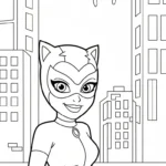 coloriage Catwoman pour enfant à imprimer