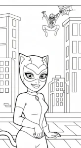 coloriage Catwoman pour enfant à imprimer