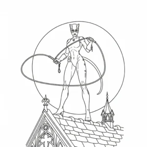 coloriage Catwoman et apprentissage