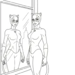 coloriage Catwoman pour enfant de 6 ans
