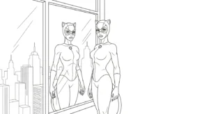 coloriage Catwoman pour enfant de 6 ans