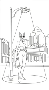coloriage Catwoman pour enfant à imprimer