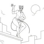 coloriage Catwoman gratuit à imprimer