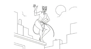 coloriage Catwoman gratuit à imprimer