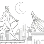 imprimer coloriage Catwoman gratuit