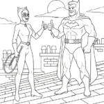coloriage Catwoman à imprimer pour enfant de 6 ans