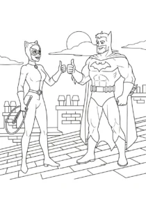 coloriage Catwoman à imprimer pour enfant de 6 ans