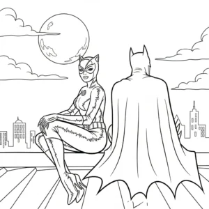 coloriage Catwoman pour enfant à imprimer