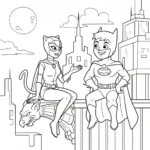 coloriage Catwoman à imprimer pour enfant de 9 ans