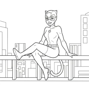 coloriage Catwoman à imprimer gratuit