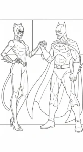 coloriage Catwoman pour enfant à imprimer