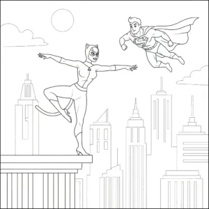 coloriage Catwoman en ligne pour enfant