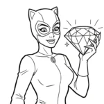 coloriage Catwoman a telecharger