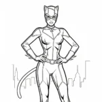 coloriage Catwoman pour primaire