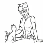 coloriage Catwoman à imprimer pour enfant de 2 ans