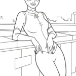 coloriage Catwoman pour enfant à imprimer