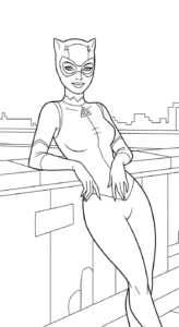 coloriage Catwoman pour enfant à imprimer