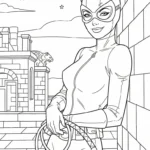 coloriage Catwoman à imprimer pdf