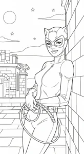 coloriage Catwoman à imprimer pdf