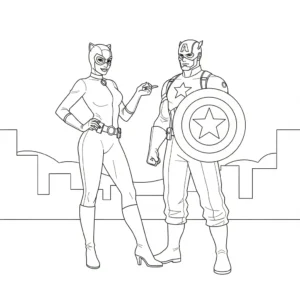 coloriage Catwoman à imprimer pour enfant de 12 ans