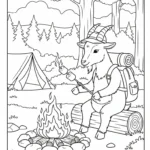 coloriage Chèvre et decoupage