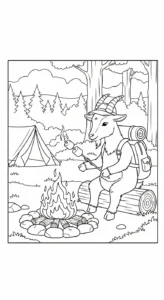 coloriage Chèvre et decoupage