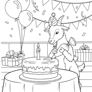 coloriage Chèvre à imprimer pour enfant de 12 ans